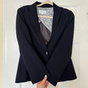 Calvin Klein Single Button Blazer / 6P / Navy